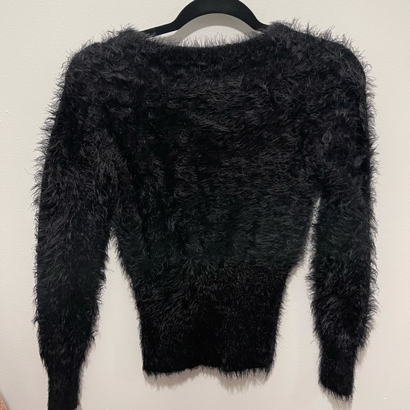Black Fuzzy Sweater - Picture 2 of 2